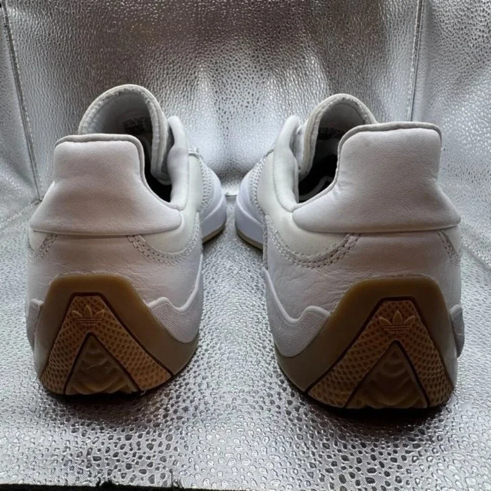 Size 11.5 Adidas Lucas‎ Puig Mens Cream White Suede Skater Trainers Sneakers